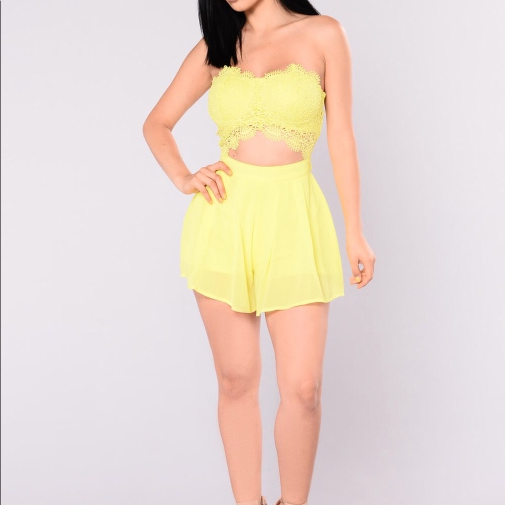 Neon yellow Romper